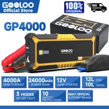 GOOLOO 4000A Car Jump Starter Power Bank Lithium Battery 12V Jump Box Portable 