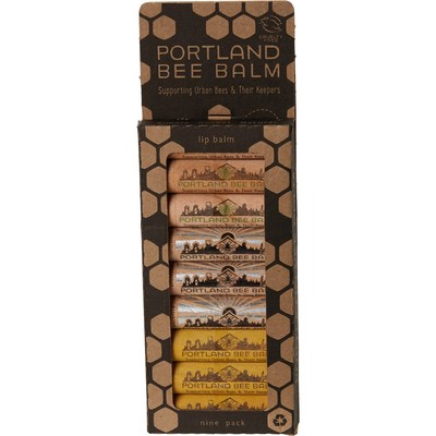 Portland Bee Balm Mint, Solar and Yuzu Assorted Lip Balms - 9-Pack