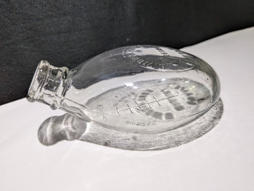 VINTAGE N. WOODS & SONS'S NURSING BABY BOTTLE CLEAR GLASS ANGLED NECK 8OZ - Picture 4 of 5