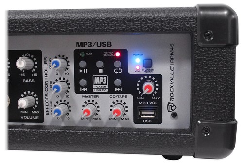 Rockville RPM45 1800w Powered Soundboard Mixing Console Mixer For Church/School - Picture 6 of 9