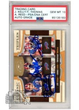 Kelly, Reed, Thomas 2009 Donruss Classics Triplets Auto Card /250 #2 PSA/DNA 10