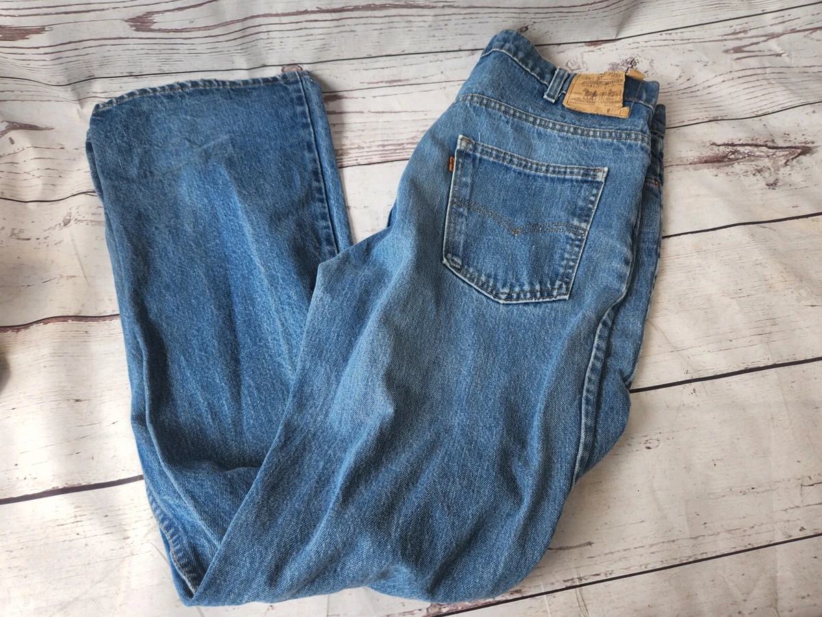 Vintage Levis 517 Orange Tab Jeans 20517 0217 Mens 36x34 Made In USA