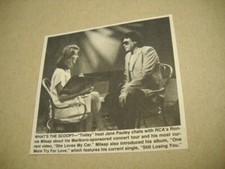 RONNIE MILSAP chats w/ JANE PAULEY ON tODAY sHOW 1984 music biz promo pic/text