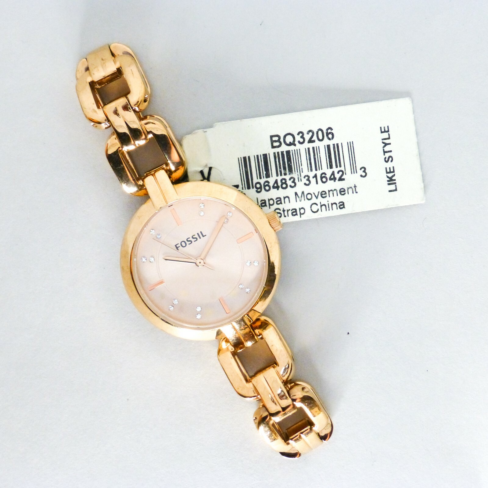 Fossil BQ3206 Kerrigan Three-hand Rose 