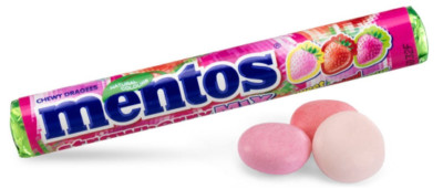 Mentos Strawberry Mix Rollen (40 x 37,5 Gr.)