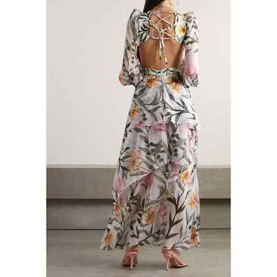 patbo violet cutout beach dress Printed Lurex Cutout Mini Dress