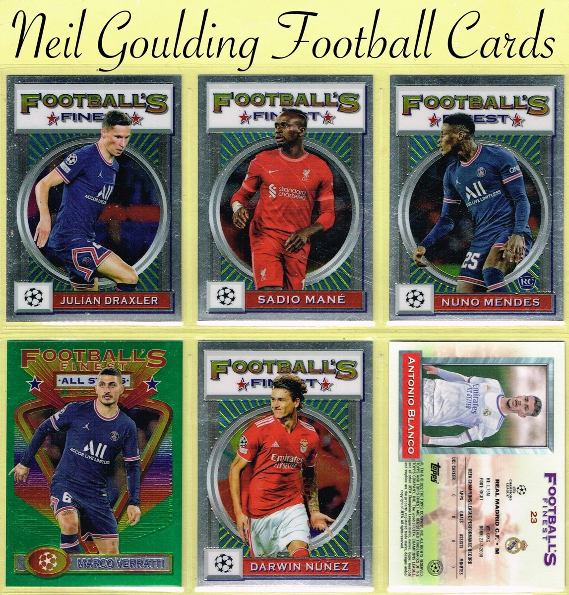 Topps UEFA Champions League 2021-22 ☆ FOOTBALL'S FINEST ☆ Cards