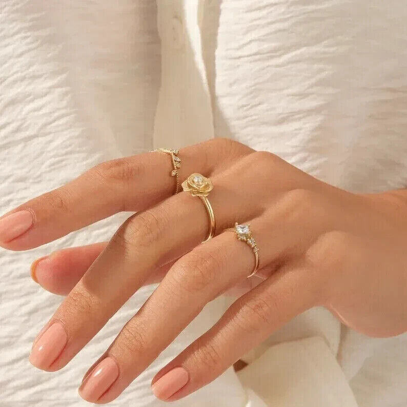 Bague De Fiançailles En Grenat Créé En Labo 2,15 Ct - Argent 925 Plaqué Or Blanc - Taille US 12 - Neuf