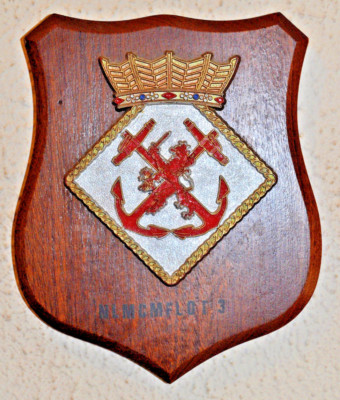 Niederlande Minenabwehr Flottille 3 Plakette Schild Wappen Niederländische Marine MCM3