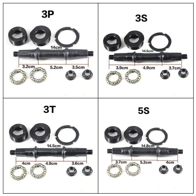 Fahrrad Tretlager Achse Set for 68mm BB Gehäuse Multi-Größen | eBay 