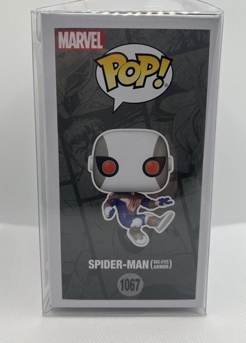 Funko Pop! Vinilo Marvel Spider-Man (armadura de ojos de insecto) (Convención de invierno) con protector - Imagen 4 de 5