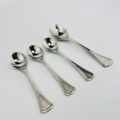 WMF Besteck Hanse 3 Eierlöffel + kleine Salatgabel Servierlöffel Cromargan 18/10