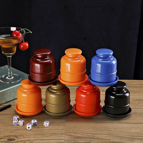 Bar Party Dice Cup Drinking Board Game Gambling Dice Box With 5 D6 Dice vhBDR2 - Bild 8 von 15