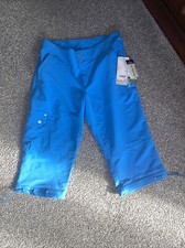 HALTI blue knee length shorts size 16 quick dry uPF 50+ new activewear walking