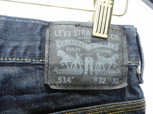 Levi's Men's 514 Straight Fit Jeans Dark Blue 32/30 - Picture 3 of 5