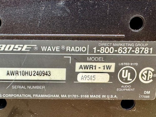 Radio Bose Wave AWR1-1W estéreo buen estado de funcionamiento blanca PROBADA EXCELENTE - Imagen 9 de 10