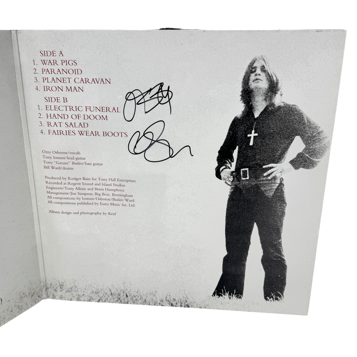 Ozzy Osbourne Signed Black Sabbath Paranoid Vinyl Album LP