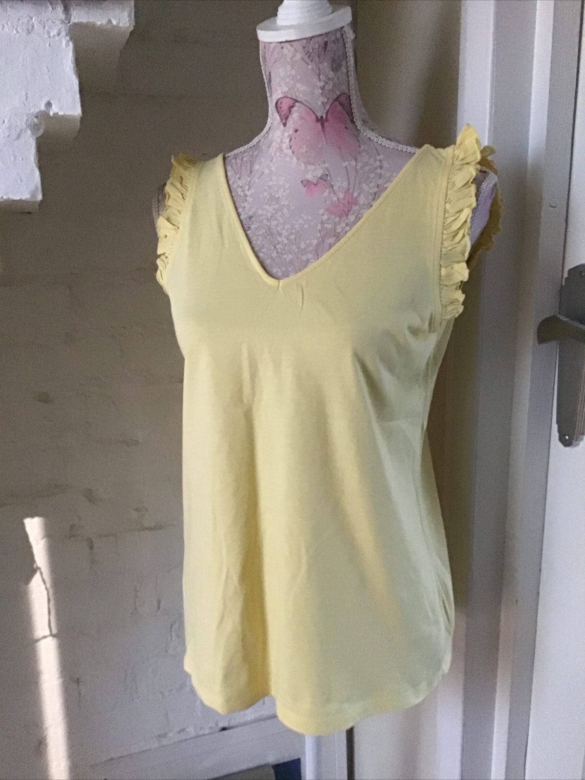 Ladies’ Bundle Summer Vest Tops Size 12 14 F&F Coral Lemon Navy eBay