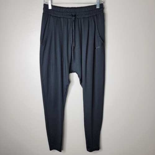Nike S Flow Lux Loose Fit Black Tie Front Dropped Crotch Active Leggings - 第 1/10 張圖片