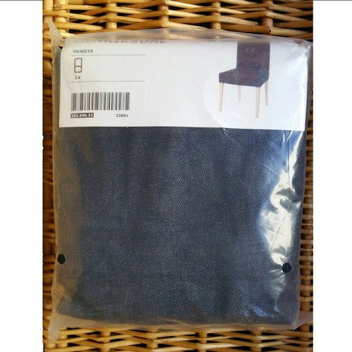 IKEA Henriksdal Dining Chair COVERS Set of 4 SLIPCOVERS Vansta Dark Blue denim - Picture 2 of 2