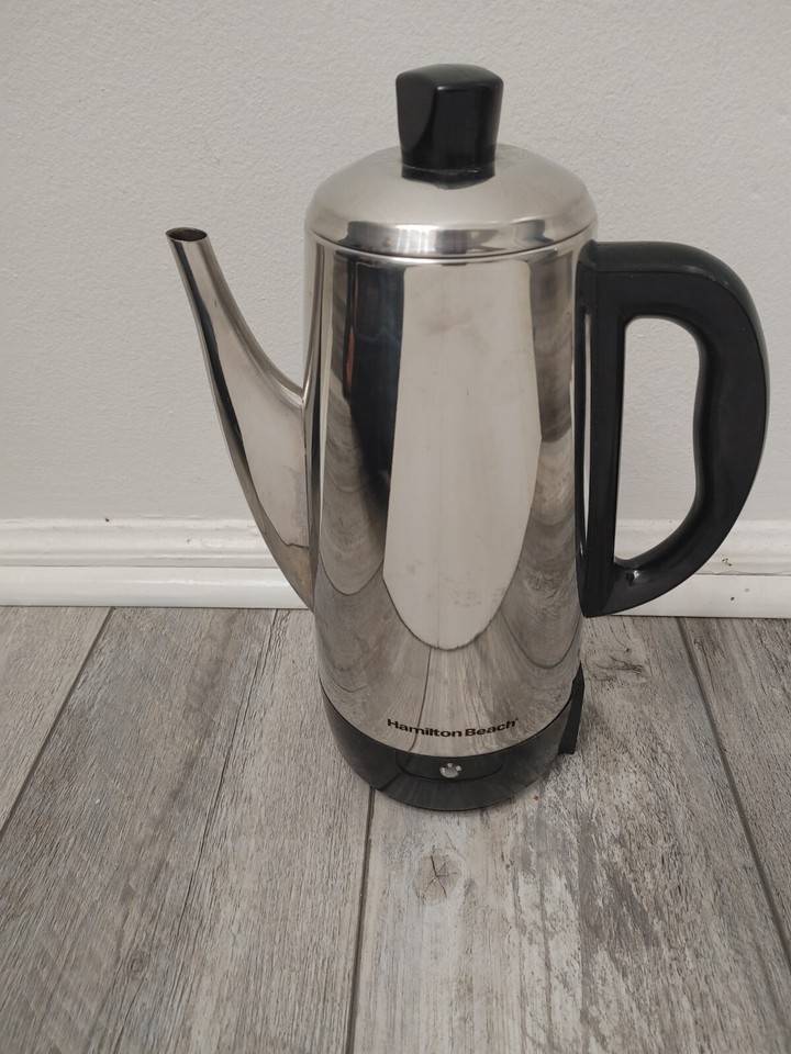 Hamilton Beach 12Cup Electric Percolator P15 Coffee Pot 40616 Stainless Steel eBay
