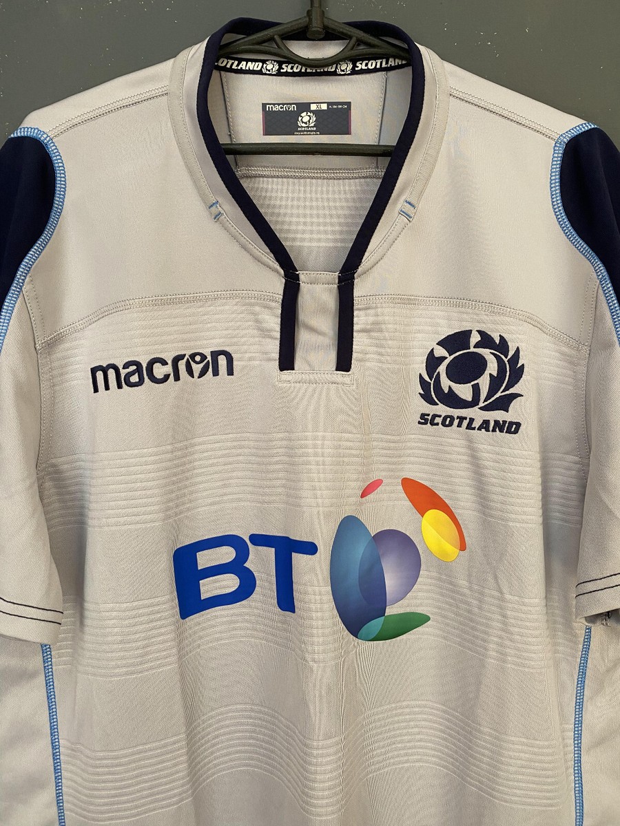 Acheter Maillot Rugby Écosse Domicile 2017 2018 Bleu Pas Cher
