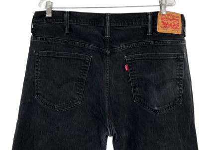 Levis 569 Mens Loose Straight Black Jeans 38x34 Relaxed Denim Red