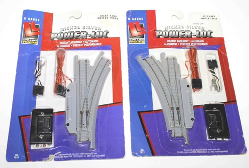 Life-Like 7810 & 7811 Nckel Silver Remote Turnout - Power-Loc Right-Hand N MIB