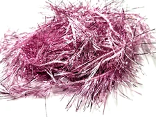 CRYSTAL ICE HACKLE - PINK - 5 Yds. - Feather Replacement - Fly Tying Materials