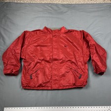 Vintage Nike White Tag Windbreaker Jacket Red Satin XXL 2XL VTG Unisex