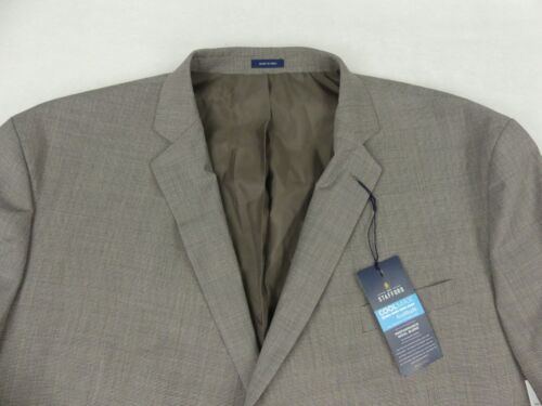 Stafford Suit Jacket Mens 60 Big Long Brown Texture Coolmax Ecomade Wool Blend - Picture 14 of 21
