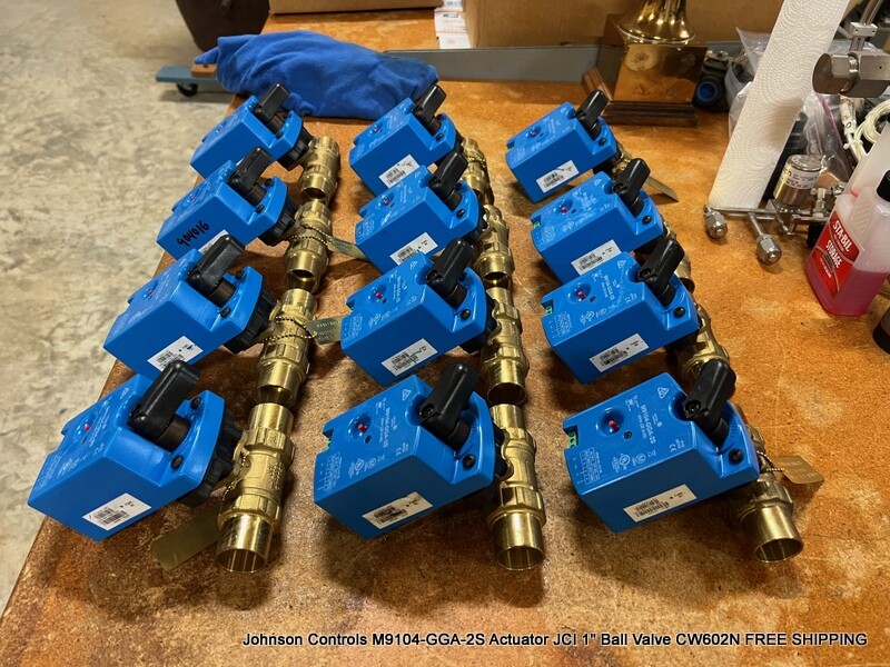 Johnson Controls M9104GGA2S Actuator JCI 1" Ball Valve CW602N FREE