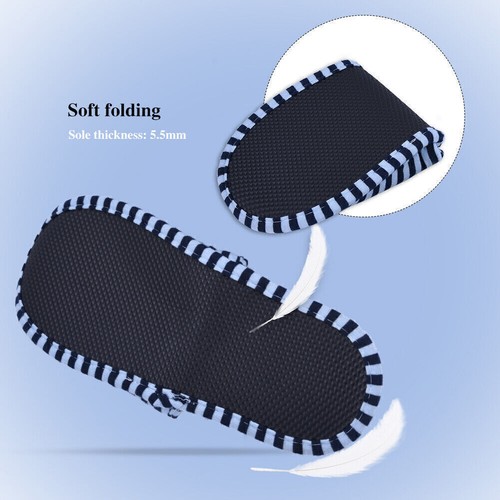 Travel Portable Foldable Reusable Indoor Soft Cotton Anti slip Slippers for Home - Picture 3 of 19