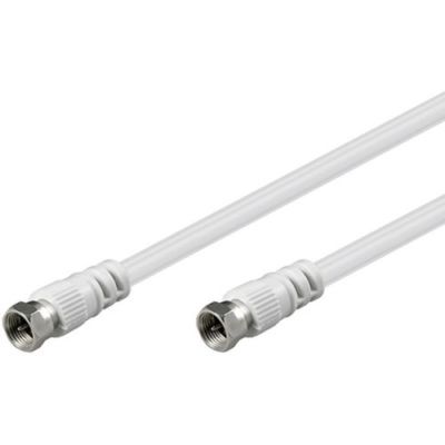 5m SAT Anschlusskabel weiß F-Stecker/F-Stecker doppelt geschirmt Koaxialkabel