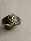 Antique Rare PreGeorgian  Magic, Esoteric With Two Faces  Silver  Ring 8,75-US