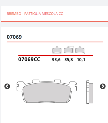 Pastiglie Freno Posteriori Brembo Per Kymco Xciting 300, Downtown 350 E Altri Modelli 2008-2019