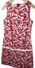 Vintage Byer Too Cherries Mini Dress Womens Size 9 Pink USA Made Retro Coquette