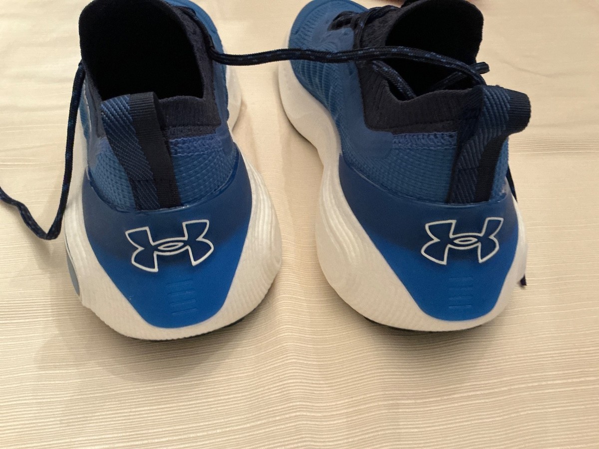 Under Armour Men\'s Hovr Phantom 4 Tech Blue Midnight Navy White US 11 EU 45 Under Armour UA Phantom Fore Golf Shoes Downpour Gray  main image 4