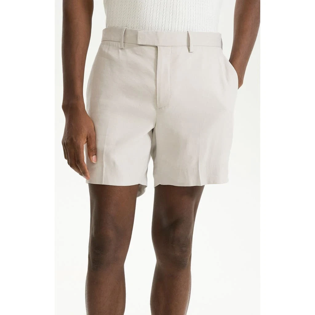 THEORY Shorts Mens Size 33 Tan Linen Blend Lined JARIN 7" $225