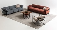 LuxuriöSe Sofagarnitur 2X Viersitzer Designer Sessel Wohnzimmer Sofas