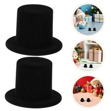 40 Pcs Mini Top Hat Decorations Accessories Craft Supplies Snowman Costume Prop