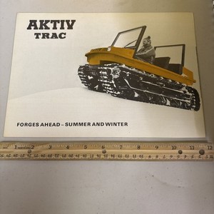 Vintage 1974 Aktiv Trac Ski Slope Track Pre Mountain Vehicle Brochure
