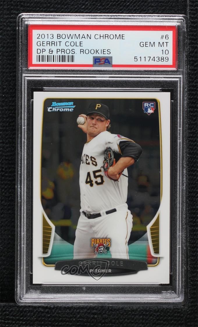 2013 Bowman Draft Chrome Gerrit Cole #6 PSA 10 GEM MT yf1