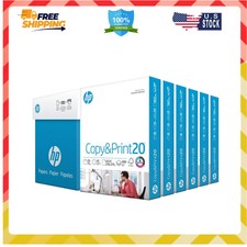 HP Copy and Print Printer Paper 20lb 8.5 x 11 White 2400 Sheets 6 Pack