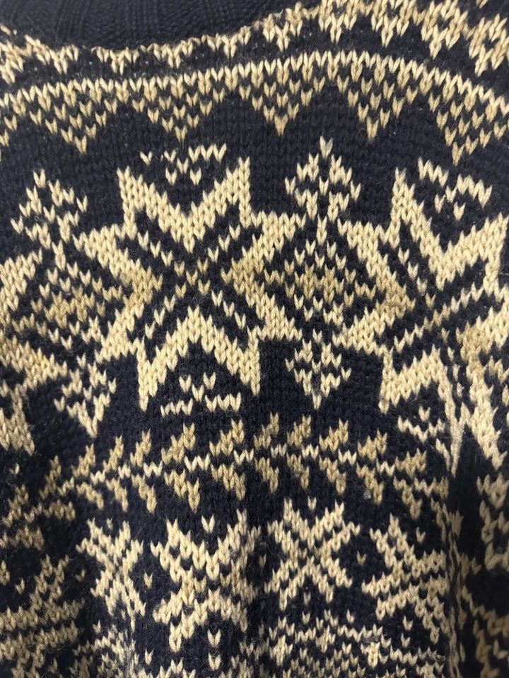 Suéter De Colección Abercrombie & Fitch The Big Para Hombre L 100% Lana Patrón Esquí Nórdico Foto 2 de 4