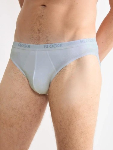 2 Slip Uomo Sloggi Basic Mini con Elastico Esterno in Strech Cotton - Foto 3 di 8