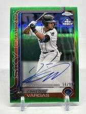 ECHEDRY VARGAS 2025 TOPPS CHROME PRO DEBUT GREEN REFRACTOR AUTO /99