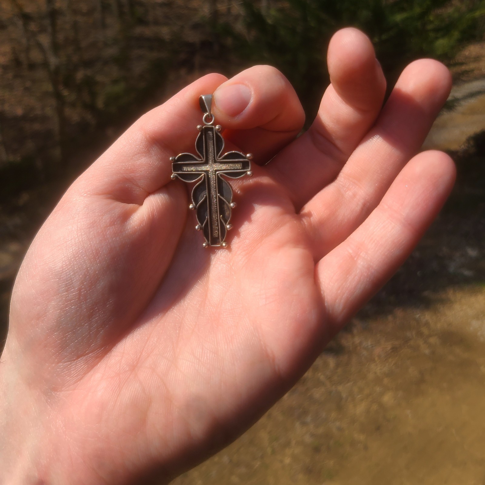 Sterling Silver Cross and TINY Single  Crucifix E… - image 3