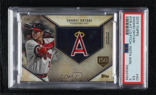 2019 Topps 150th Anniversary 58/150 Shohei Ohtani #RHLP-SO PSA 5 Patch 7i6