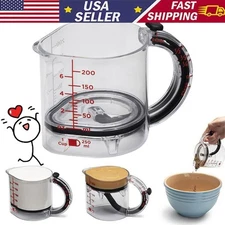 4-in-1 Adjustable Measuring Cup Measurement Versatility, 1/4 1/3 1/2 and 1 US